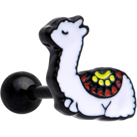 16G 1/4 Snoozing Llama Cartilage Tragus Earring
