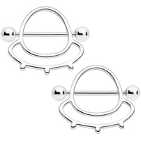14G 9/16 Outer Space UFO Nipple Shield Set