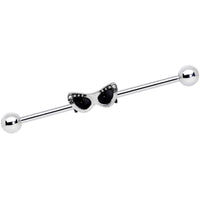 14G Clear Gem 50s Retro Summer Sunglasses Industrial Barbell 38mm