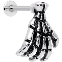 16G 5/16 Spooky Skeleton Hand Halloween Labret Monroe Tragus