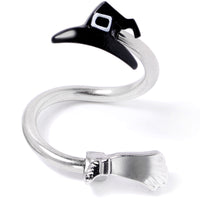 Hat and Broom Im a Witch Kit Halloween Spiral Twister Belly Ring