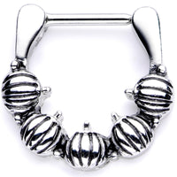 16G 5/16 Pumpkin Patch Halloween Septum Clicker