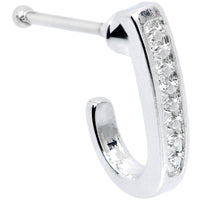 20G 3/8 Steel Dainty Dots Faux Hoop Nose Bone