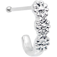 20G 3/8 Steel Daisy Chain Flower Faux Hoop Nose Bone