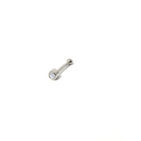 Solid 14K White Gold GENUINE DIAMOND Nose Bone