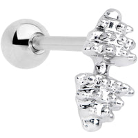 16G 1/4 Clear Gem Weightlifting Barbell Cartilage Tragus Earring