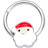 16G 3/8 Santa Claus Christmas Hinged Segment Ring