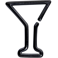 16G 5/16 Black Plated Bottoms Up Wine Glass Closure Ring