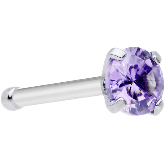 20G 1/4 Purple 3mm Gem Nose Bone