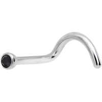 18G Black 2mm Grade 23 Titanium Press Fit Left Nose Ring Screw