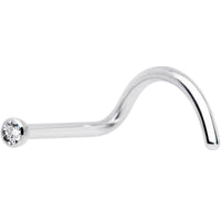 20G Clear 1.5mm Grade 23 Titanium Press Fit Left Side Nose Screw