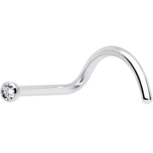 20G Clear 1.5mm Grade 23 Titanium Press Fit Left Side Nose Screw