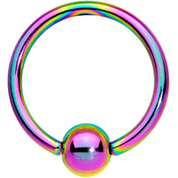 16G 3/8 Rainbow BCR Captive Bead Ring