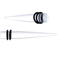 0G Clear Acrylic Straight Taper Set