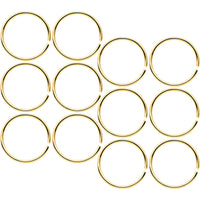 22G 5/16 Gold Tone Anodized Seamless Circular Ring Set of 12