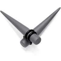 Grey Matte Acrylic Straight Taper Set 2G to 00G