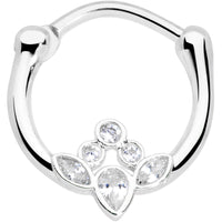 16G 3/8 Clear Gem Classic Cluster Septum Clicker