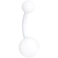 Wonderfully White Matte Belly Ring