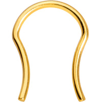 16G 5/8 Gold Tone ASTM F-136 Implant Grade Titanium Septum Retainer