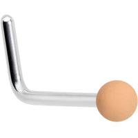 20G 7mm Tan Matte 2mm L Shaped Nose Ring