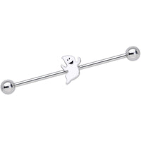 14G Happy Ghost Halloween Industrial Barbell 38mm