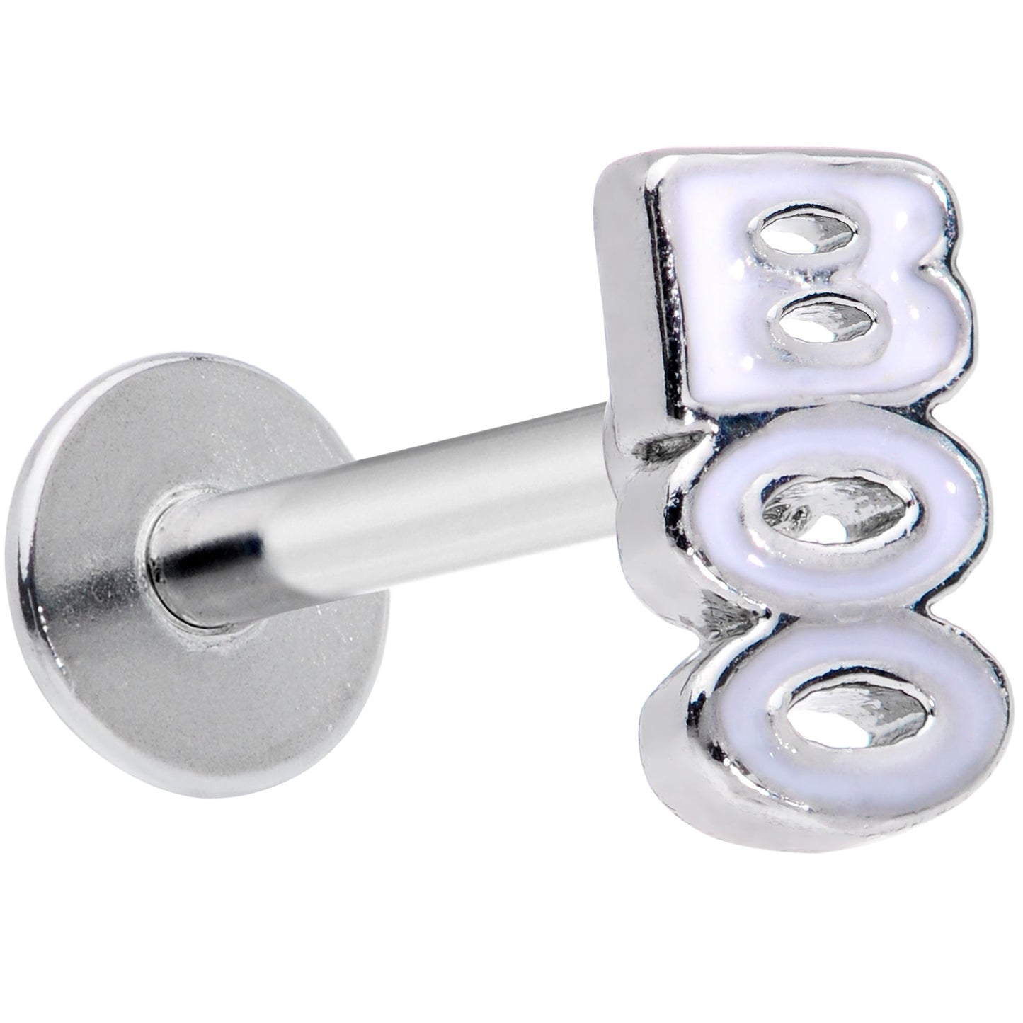 16G 5/16 White Boo Halloween Labret Monroe Tragus