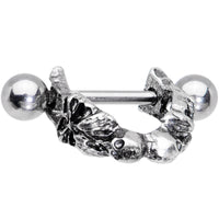 16G 3/8 Scary Skull Halloween Cartilage Cuff