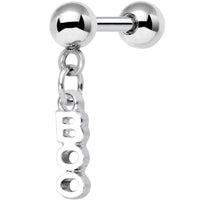 16G 1/4 White Boo Halloween Dangle Cartilage Tragus Earring