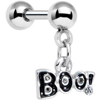 16G 1/4 Clear Gem Boo Halloween Dangle Cartilage Tragus Earring