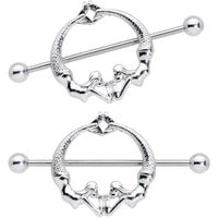 14G 13/16 Double Mermaid Nautical Nipple Shield Set