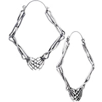 Skeletons Holding Hands Halloween Tunnel Plug Earrings