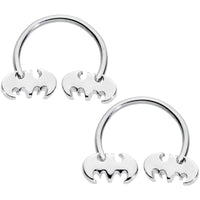 18G 3/8 Licensed DC Comics Batman Horseshoe Circular Barbell Set