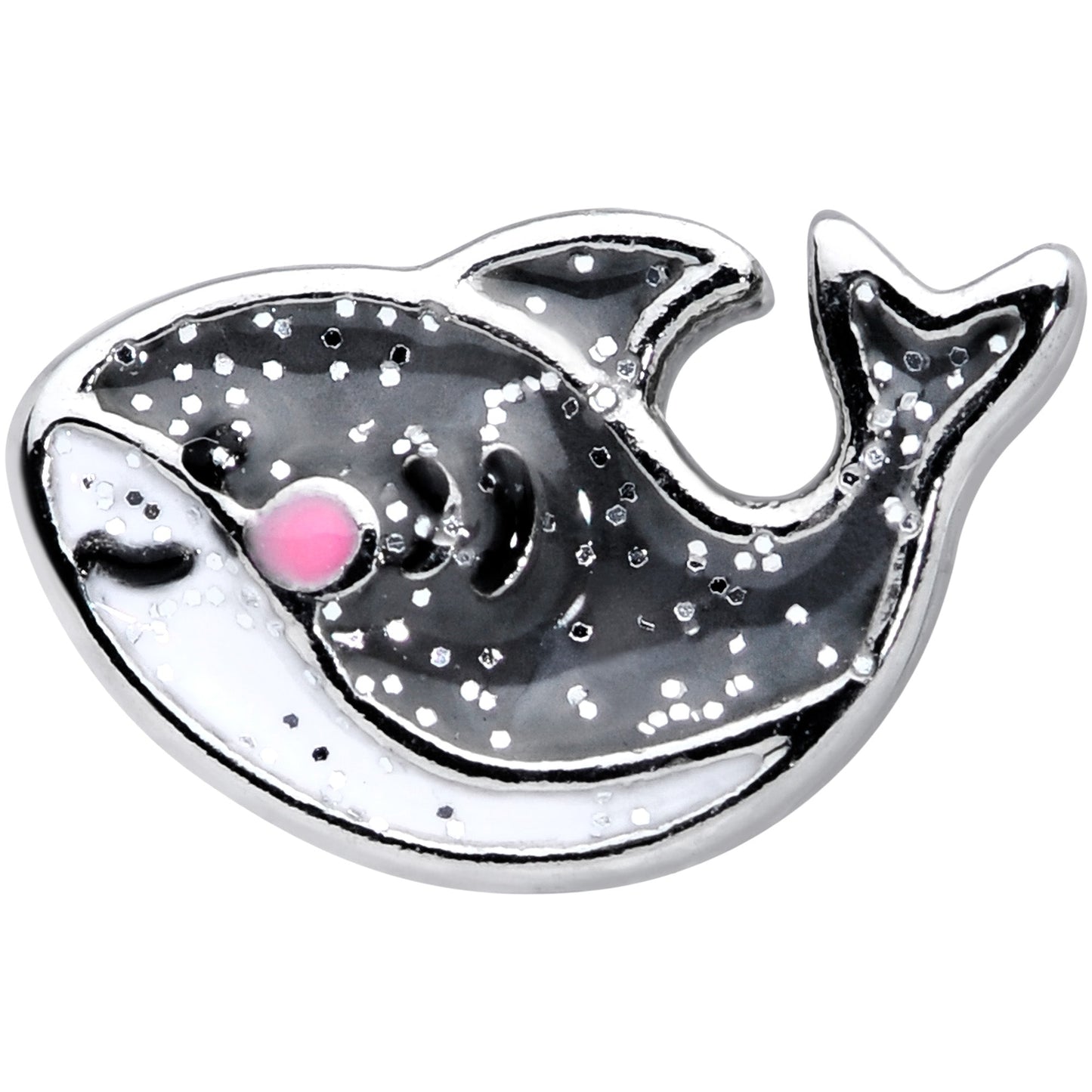 18G 3/8 Sweet Smiling Whale Nose Nose Hoop