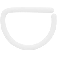 18G 3/8 White Matte D Shape Septum Ring