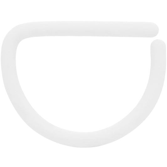 18G 3/8 White Matte D Shape Septum Ring
