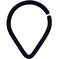 18G 3/8 Black Matte Teardrop Cartilage Closure Ring