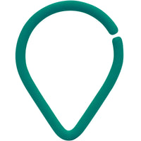 18G 3/8 Teal Matte Teardrop Cartilage Closure Ring