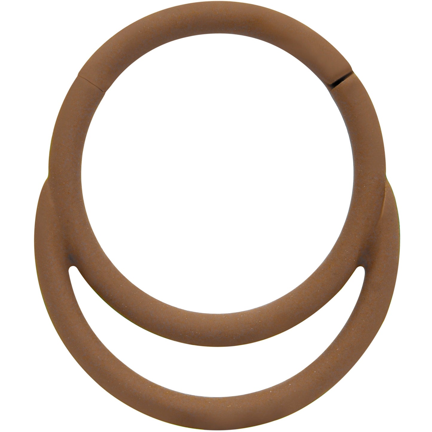 18G 3/8 Light Brown Matte Double Circle Hinged Segment Ring