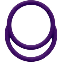 18G 3/8 Purple Matte Double Circle Cartilage Hinged Segment Ring