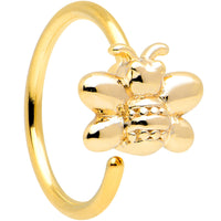20G 5/16 Gold Tone Simply Stylish Bee Nose Hoop