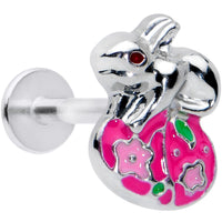 16G 5/16 Pink Gem Easter Egg Easter Bunny Labret Monroe Tragus