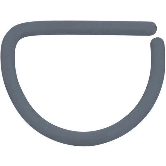 18G 3/8 Grey Matte D Shape Septum Ring