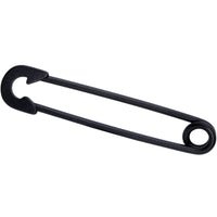 14G Black Matte Punk Rock Safety Pin Industrial Barbell 38mm