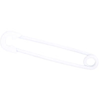 14G White Matte Punk Rock Safety Pin Industrial Barbell 38mm