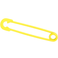 14G Yellow Matte Punk Rock Safety Pin Industrial Barbell 38mm