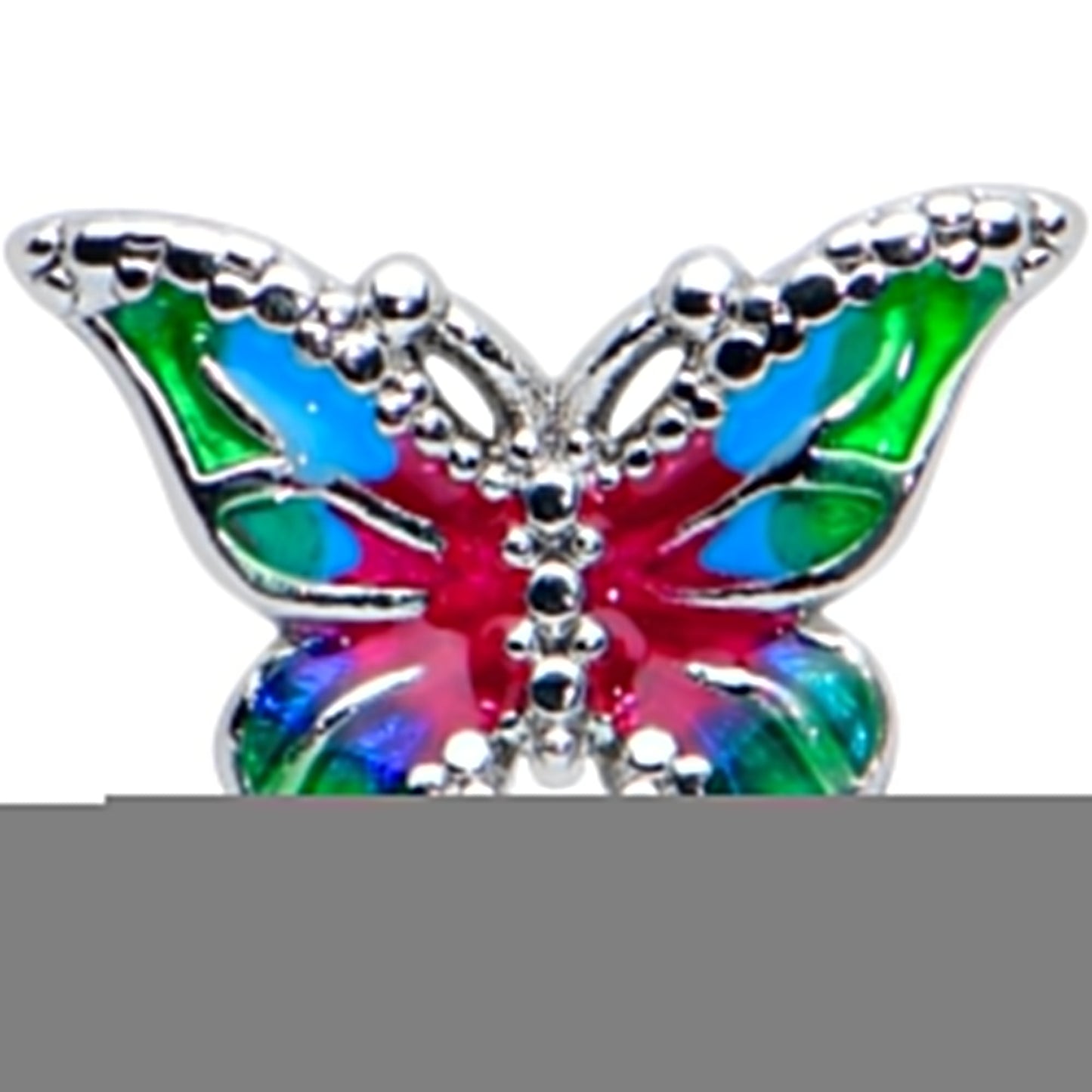 16G 5/16 Bright Beauty Textured Butterfly Labret Monroe Tragus