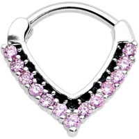 16G 5/16 Pink CZ Gem Classic Chevron Cartilage Clicker