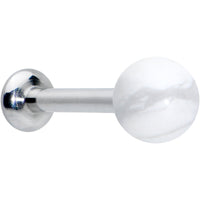 16G 5/16 Elegant White Howlite Internally Threaded Labret Tragus