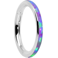 16G 5/16 Purple Synthetic Opal Forward Facing Hinged Segment Ring