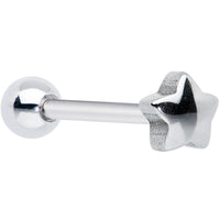 Simple Star Top Barbell Tongue Ring